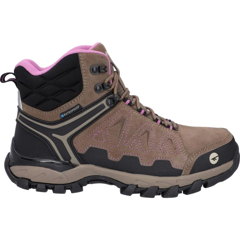 Hi-Tec V-Lite Explorer WP Hiking Boots Brown/Lilac - Image 3
