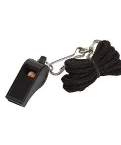 STANNO REFEREE WHISTLE + LANYARD BLACK