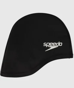SPEEDO POLYESTER SWIM CAP JUNIOR BLACK