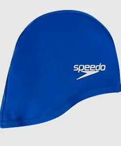 SPEEDO POLYESTER SWIM CAP BLUE SENIOR