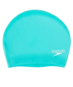 SPEEDO LONG HAIR SILICONE CAP GREEN SENIOR