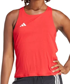 adidas Adizero Essentials Womens Running Vest Tank Top - Red
