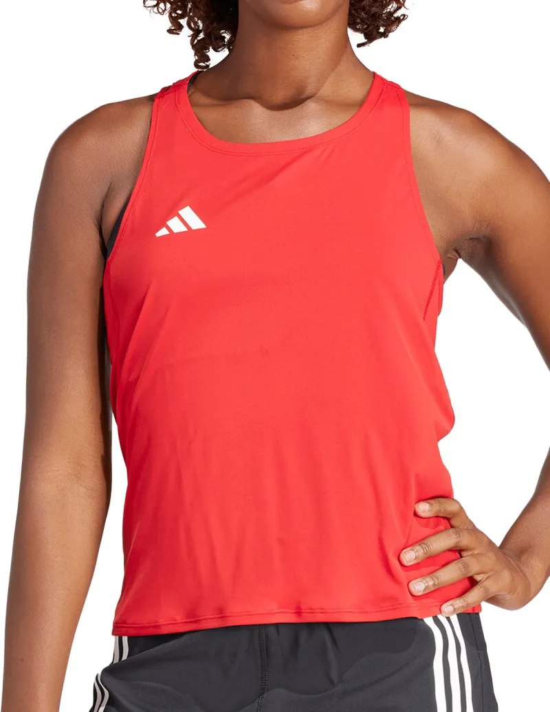 adidas Adizero Essentials Womens Running Vest Tank Top - Red