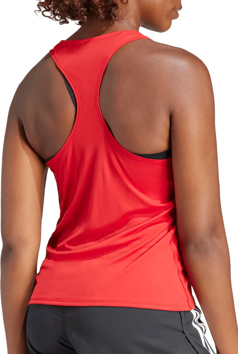 adidas Adizero Essentials Womens Running Vest Tank Top - Red - Image 2