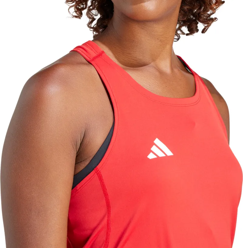 adidas Adizero Essentials Womens Running Vest Tank Top - Red - Image 3
