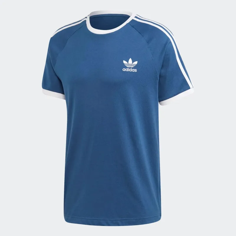 adidas 3-Stripes Men's Blue Cotton T-Shirt FM3772 - Image 2