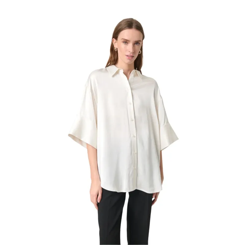 Soaked Womens Shirt SS Leena Whisper White