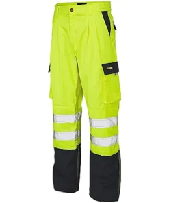 Durus Workwear Mens Hi Vis Polycotton Safety Work Trousers - HV039