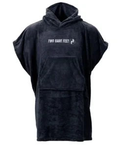 TWO BARE FEET JUNIOR TOWELLING CHANGING ROBE BLACK