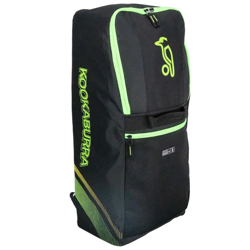 KOOKABURRA D6500 DUFFLE BAG BLACK/NEON GREEN
