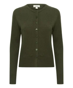 Soaked Womens Cardigan Spina Grape Leaf