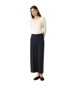 Soaked Womens Trousers Corinne Wide Cropped Night Sky