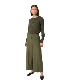 Soaked Womens Pants Corinne Wide Cropped Grape Leaf