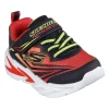 Skechers Boys Trainer S-Lights Flex Glow Ultra Black/Red