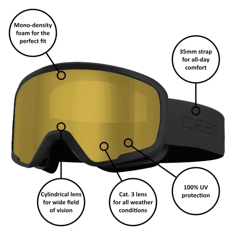 CEBE HOOPOE 2 BLACK KIDS SKI GOGGLES - Image 2
