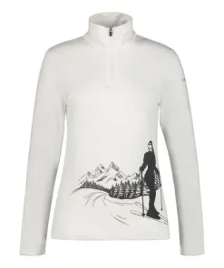 ICEPEAK ELLENTON WOMENS HALF ZIP FIRSTLAYER WHITE