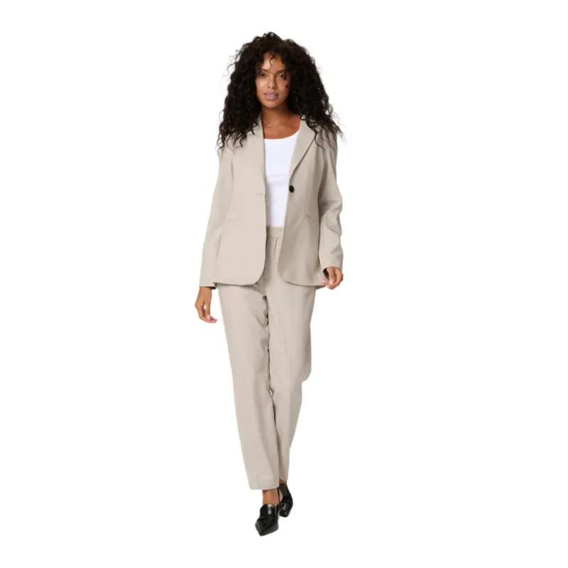 Kaffe Womens Blazer Sakura Feather Gray Melange - Image 3
