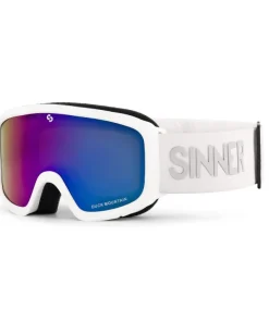 SINNER JUNIOR DUCK MOUNTAIN GOGGLES MATTE WHITE WITH GOLD LENS