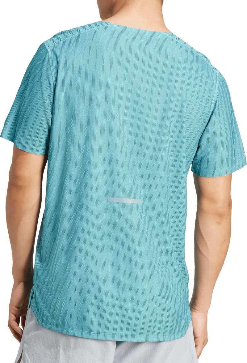 adidas Adi365 ClimaCool+ Short Sleeve Mens Running Top - Green - Image 2