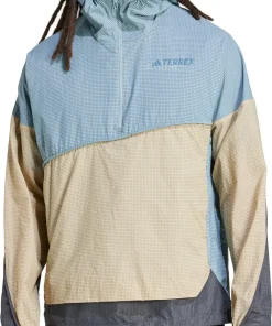 adidas Terrex Xploric Wind Mens Anorak Jacket - Blue