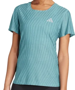adidas Adi365 ClimaCool+ Short Sleeve Womens Running Top - Green