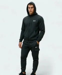 Under Armour Men's Rival Fleece Cargo Tracksuit Black
