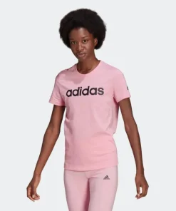 Adidas Essentials Slim Logo Women's  Cotton Pink T-Shirt HD1681