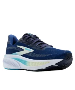 Brooks Womens Trainer Ghost 17 Wide Navy/Green/Turquoise
