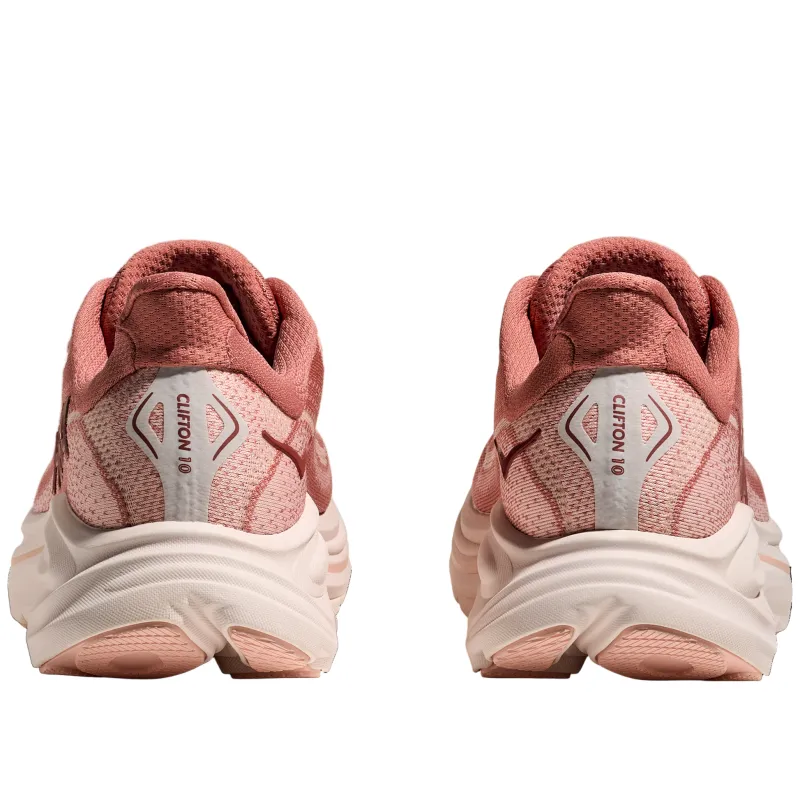 Hoka Womens Trainer Clifton 10 Blush/Rose Latte - Image 3