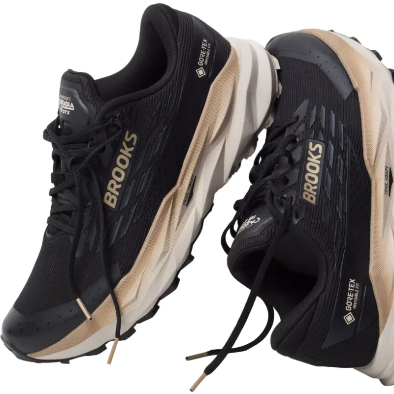 Brooks Mens Trainer Cascadia 19 GTX Black/Ebony/Chateau Gray - Image 2
