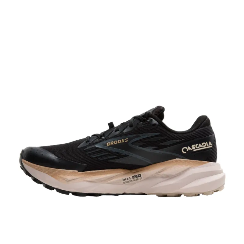 Brooks Mens Trainer Cascadia 19 GTX Black/Ebony/Chateau Gray - Image 3