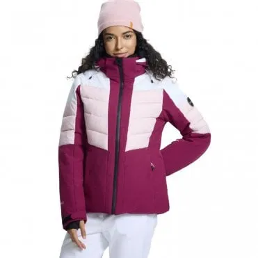 ICEPEAK FLORALA WOMENS SKI JACKET LIGHT PINK - Image 2