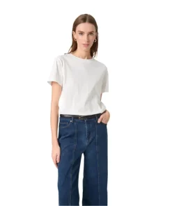 Soaked Womens T-Shirt Jina Crew Neck Broken White