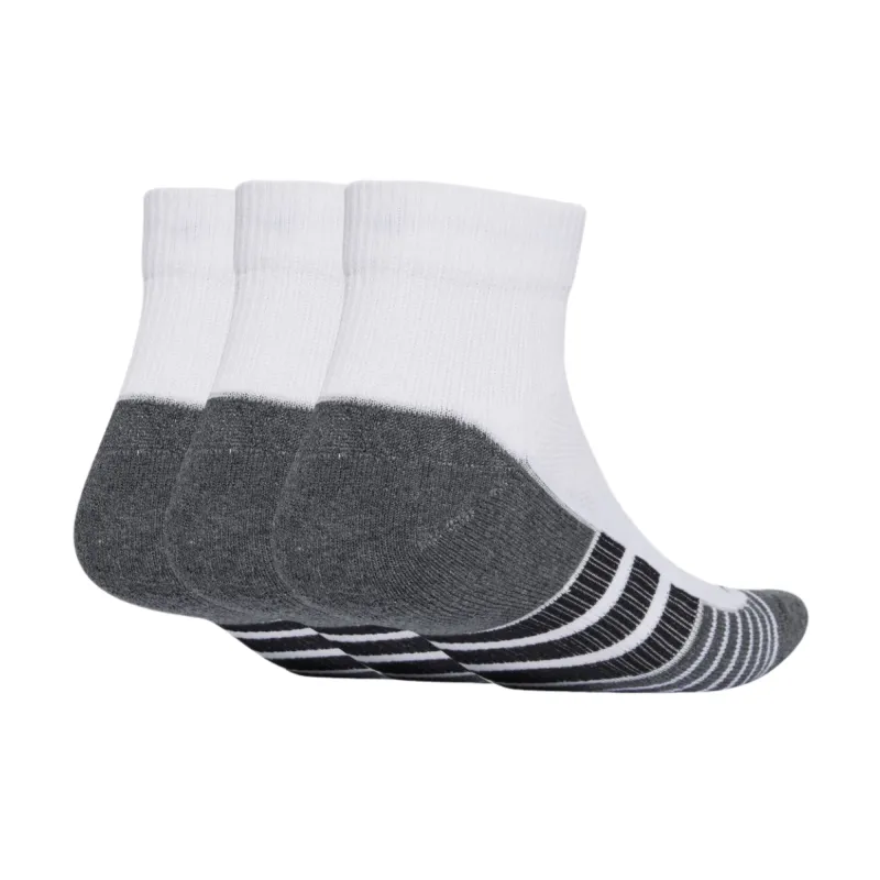 Adidas Unisex Socks 3 Pack Performance ClimaCool Cushioned Quarter White/Black - Image 2