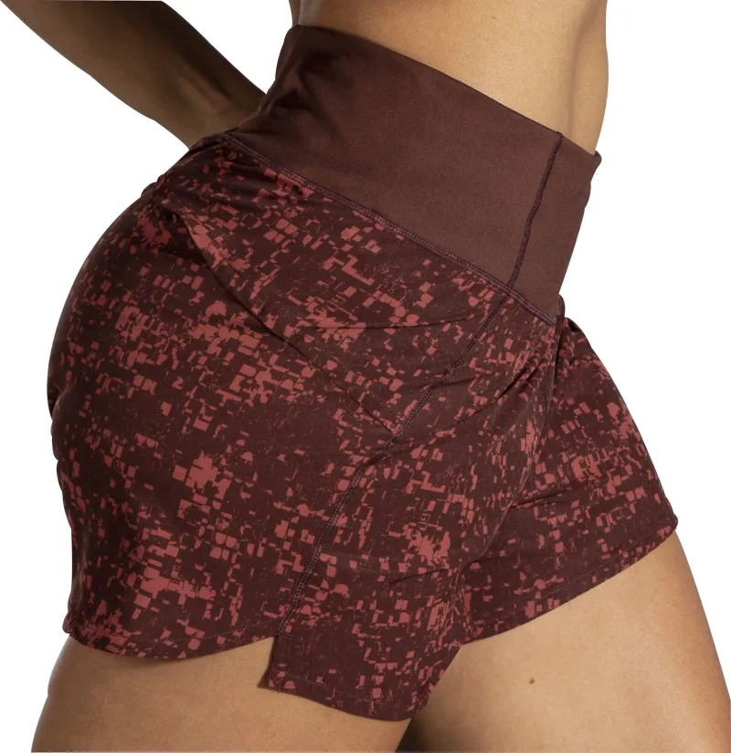 Brooks Chaser 5 Inch Womens Running Shorts - Red - Image 3