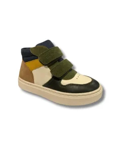 Geox Boys Trainer Nashik Light Ivory/Dark Green