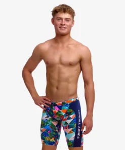 FUNKY TRUNKS BOYS TRAINING JAMMERS PALM PRISM