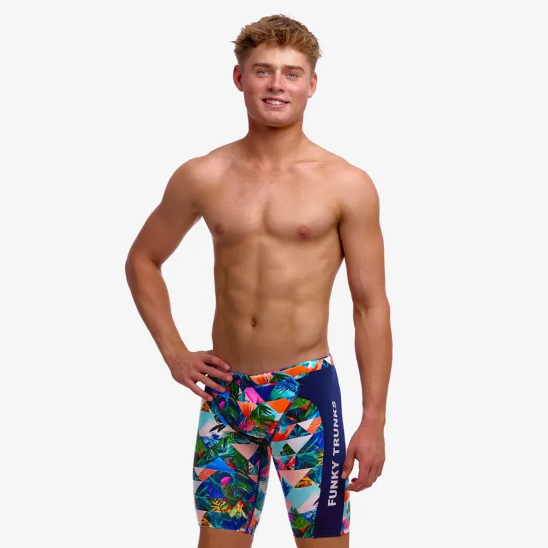 FUNKY TRUNKS BOYS TRAINING JAMMERS PALM PRISM
