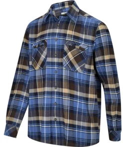 Hoggs of Fife Countrysport Luxury Hunting Shirt Blue/Brown