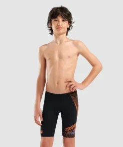 ARENA BOYS DESIGN SWIMMING JAMMER BLACK/ORANGE/TURQUIOSE