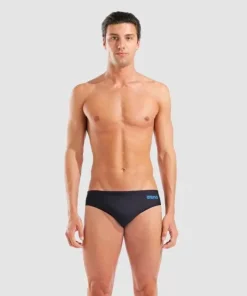 ARENA HYPERFLOW MENS SOLID BRIEF BLACK/BLUE