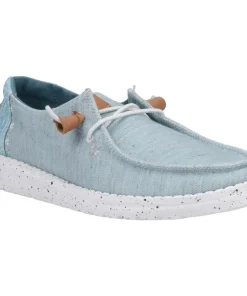 HEYDUDE Wendy Heathered Slub Tropical Shoe Blue