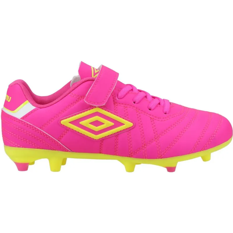 Umbro Speciali Liga Firm Ground Jnr Football Boot Hot Pink - Image 3