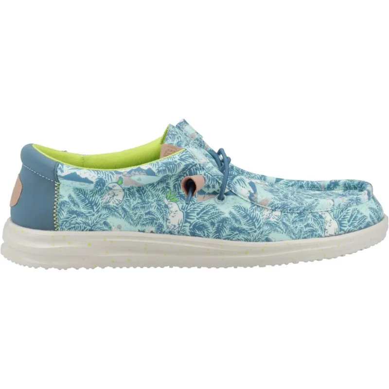 HEYDUDE Wally H2O Tropical Shoe Blue Tropical - Image 3