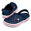 CROCS CROCBAND CLOG NAVY/RED/WHITE STRIPE