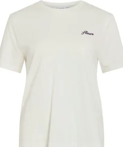Vila Womens Visybil Flora Top Snow White/Fluer