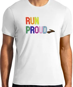 Brooks Distance Graphic Short Sleeve Mens Running Top - White