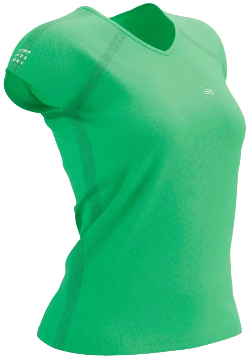 Compressport Training Short Sleeve Womens Running Top - Green