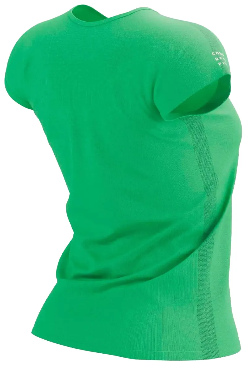 Compressport Training Short Sleeve Womens Running Top - Green - Image 2