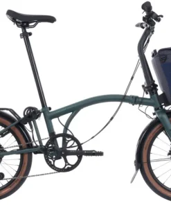 Brompton Electric G Line with Roller Frame 4 Speed Folding Bike - Forest Green